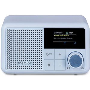 MEDION S66822 Draagbare DAB+ Radio - Blauw - Bluetooth - Oplaadbare Batterij
