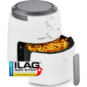 MEDION 3-in-1 magnetron met grill- en heteluchtfunctie (23 liter, 900 watt, 1.000 watt grill, 1.680 watt hetelucht, 10 automatische programma's, ontdooifunctie, display, MD11493) zwart