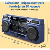 MEDION - P66538 - Cassetterecorder - Retro Boombox - Groot - Met CD-speler - Bluetooth - DAB+ Radio