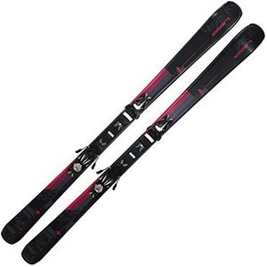 Elan BlackPerla Ski's voor volwassenen, zwart paars, 140cm