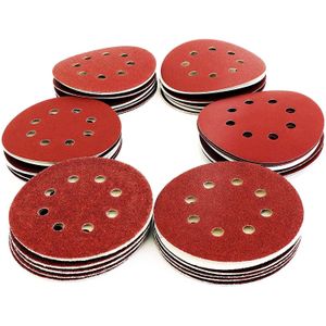 Enzo S&R - Schuurpapier Set - 60 Stuks - Ø 125 mm - Diverse Korrelgroottes