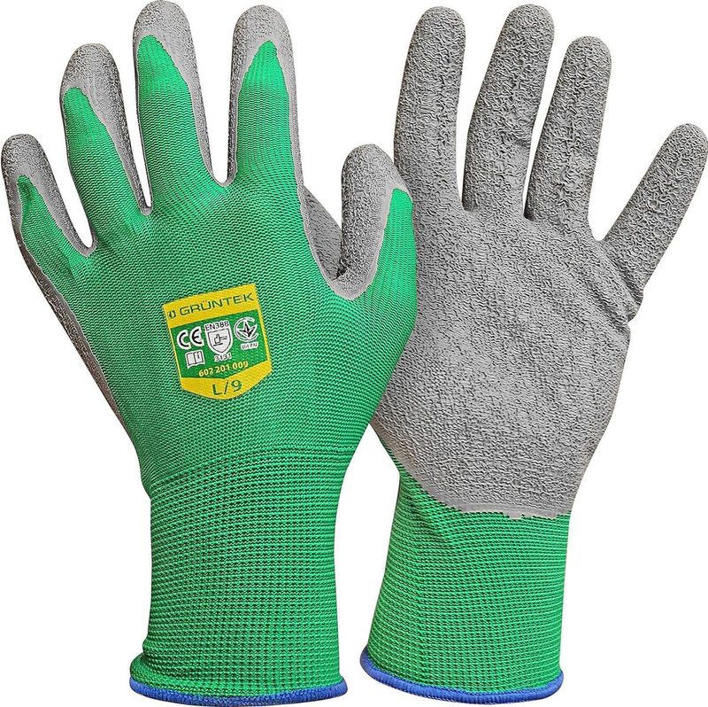 GRÜNTEK® unisex Gartenhandschuhe grün Größe 8, 5 Paar