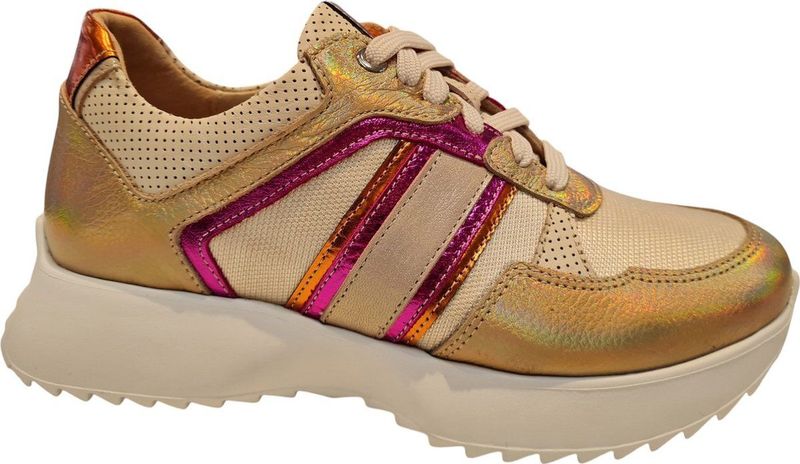 Mel & Joy - Joy Gold - Dames Sneakers - Goud - Leer