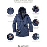 Killtec - Ostfold WMN PRK B - Functionele Parka - Donker Navy - Waterdicht - Winddicht - Ademend