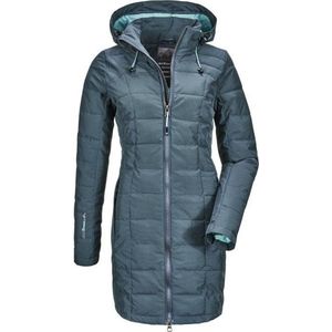 killtec Women's Gewatteerde parka/parka met afritsbare capuchon Skane WMN Quilted PRK, dark tealgreen, 40, 35618-000,Donker blauwgroen