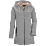 Dames - Breifleeceparka - Naturelwit - Polyester/Viscose - Windafstotend