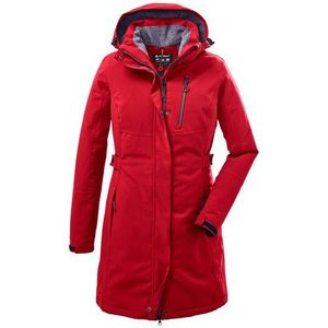 Parka - Rood - Polyester - Water- en Winddicht met Afneembare Capuchon