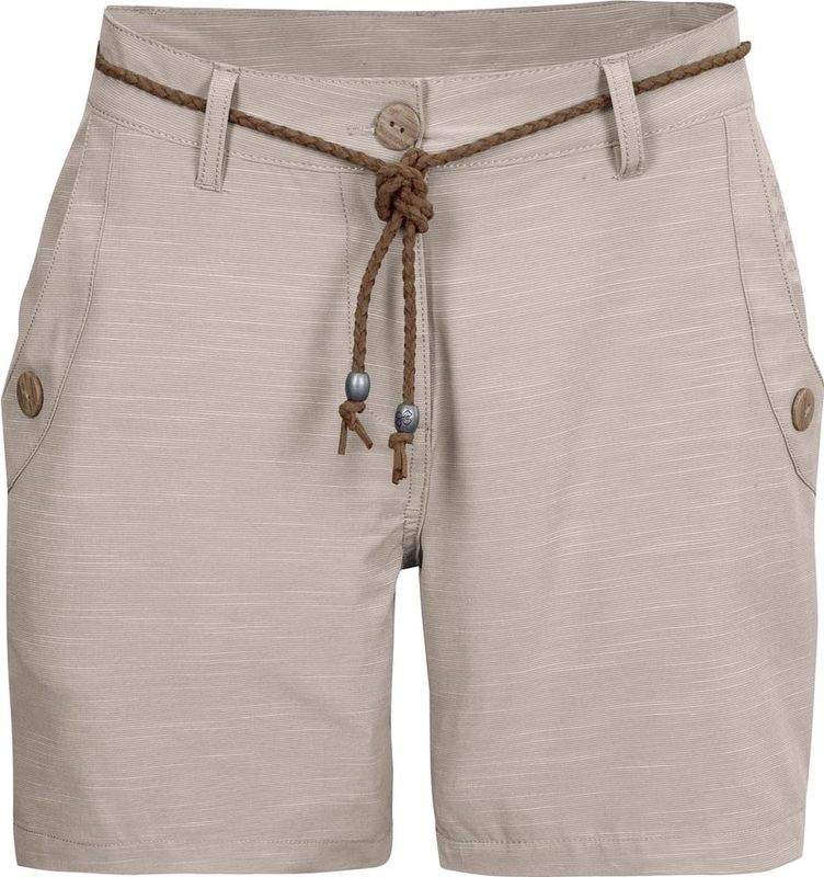 Korte Broeken - Lichtbeige - Katoen/Polyester - Sneldrogend met Koordgordel