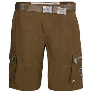 Heren - Korte Broek - Lichtgrijs - Katoenmix - Casual Met Riem