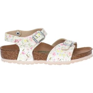 Birkenstock Rio Kids Sandalen Watercolor Flower White Narrow-fit |  Wit | Imitatieleer | Maat 24