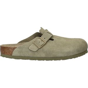 Birkenstock - Sandalen en slippers - Boston Soft Footbed Suede Leather Faded Khaki voor Heren - Maat 45 - Kaki