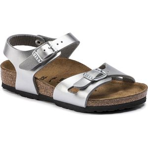 Birkenstock Rio Kids Sandalen zilver Imitatieleer