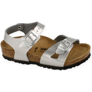 Birkenstock Rio Kids Sandalen zilver Imitatieleer