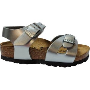 Birkenstock Rio Kids Sandalen zilver Imitatieleer