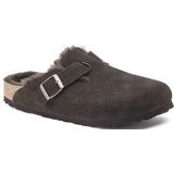 Klomp Birkenstock Unisex Boston Shearling Suede Mocha Narrow-Schoenmaat 43