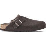 Klomp Birkenstock Unisex Boston Shearling Suede Mocha Narrow-Schoenmaat 43