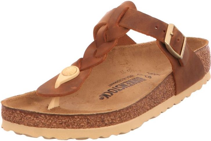 BIRKENSTOCK - Gizeh Braided - Slippers - Cognac - Leer