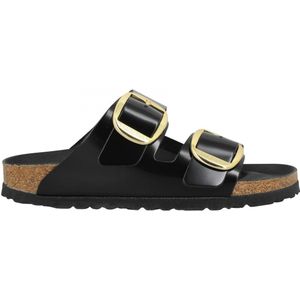 Birkenstock - Arizona Big Buckle - Slipper - Zwart - Natuurlak Leer