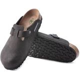 Klomp Birkenstock Men Boston Vegan Microfiber Desert Dust Black Narrow-Schoenmaat 41