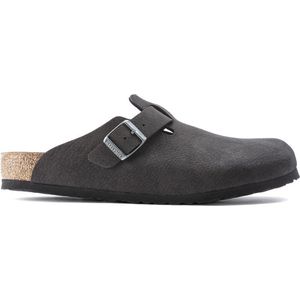 Klomp Birkenstock Men Boston Vegan Microfiber Desert Dust Black Narrow-Schoenmaat 43