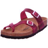 Birkenstock Mayari damesslippers, sandalen, vetleer, comfortabel voetbed, vrije tijd, effen, fuchsia, leer, festival fuchsia, 40 EU