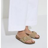 Slipper Birkenstock Women Madrid Big Buckle Natural Leather Nubuck Sandcastle Narrow-Schoenmaat 39