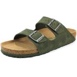 Birkenstock - Arizona - Slippers - Groen - Suede
