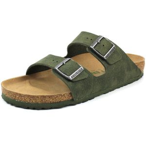 Slipper Birkenstock Men Arizona Microfibre Vegan Desert Dust Thyme Narrow