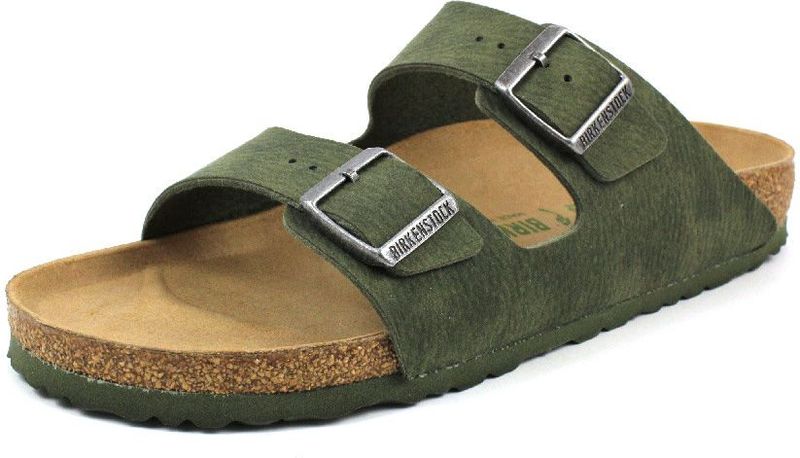 Birkenstock - Arizona - Slippers - Groen - Suede