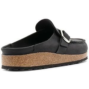 Birkenstock - Buckley Oiled Leather - Muiltjes - Zwart - Leer