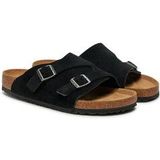 Muiltjes - Zürich - Effen - Leer/Suède - Anatomisch Voetbed - Open Toe
