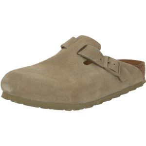 Birkenstock - Boston - Klomp - Zwart - Suède - Anatomische Kurk-Latex Zool