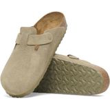 Birkenstock - Boston - Klompen - Zwart - Suède - Anatomische Kurk-Latex Zool