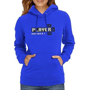 NERDO Dames capuchontrui Player Number 1, Marine, XL, VEND-13035
