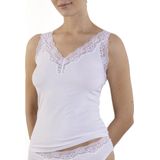 Nina von C - Dames Hemd - Zwart - 95% Modal, 5% Elastaan, Kant Afwerking