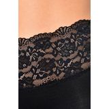Dames - Taille Slip - Zwart - Modal - Kant - Huidvriendelijk