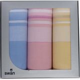 Swan Dames zakdoeken Selma 3 stuks -5613 - 30 - Blauw