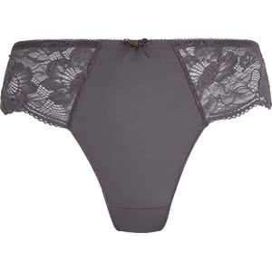 Nina von C - Dames String - Kanten - Zwart - 95% Modal, 5% Elastaan