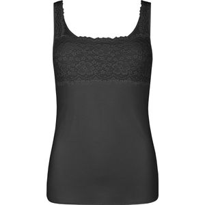 Hemd - Zwart - Viscose/Modal - Luxe Kanten Inzet