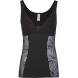 Nina von C - Corrigerend Hemd - Katoen - Zwart - Kanten Afwerking