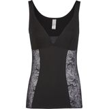 Nina von C - Corrigerend Hemd - Katoen - Zwart - Kanten Afwerking