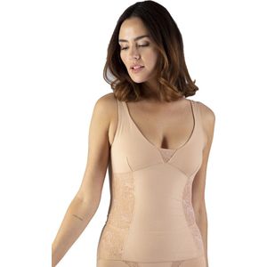 Nina von C - Corrigerend Hemd - Beige - 82% Katoen, 18% Elastaan, Medium Buik Correctie