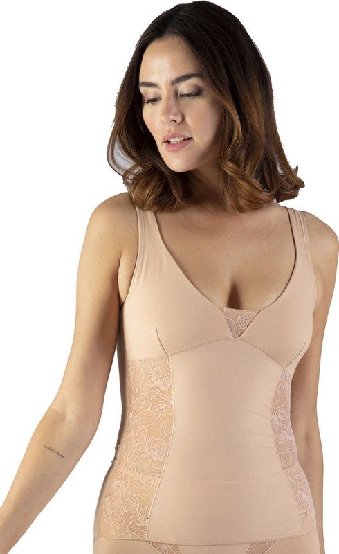 Nina von C - Corrigerend Hemd - Katoen - Zwart - Kanten Afwerking