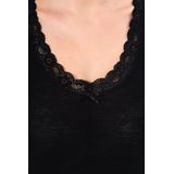 Nina von C dames wollen T-shirt met kant Rood