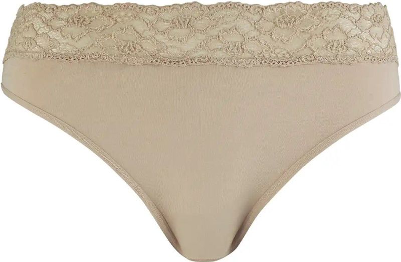 Kanten - Modal Heupslip - Dames Ondergoed - Rood - Midi Kanten Onderbroek