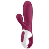 Satisfyer, Bluetooth Rabbit, Hot Bunny Connect App, 17,5 cm, met app, met verwarmingsfunctie, 2 motoren, siliconen