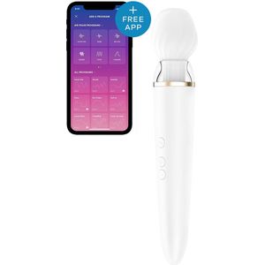 Satisfyer Wand Vibrator Double Wand-er met App Control - wit