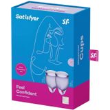 Feel Confident - Set Menstruatiecups - Purper - Medisch Siliconen
