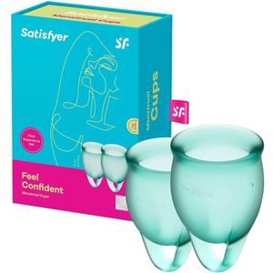 Satisfyer - Feel Confident Menstruatie Cup Set Donkergroen