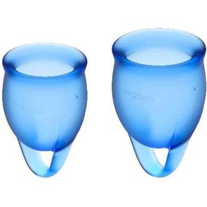 Feel Confident - Menstruatiecups - Blauw - Medisch Siliconen
